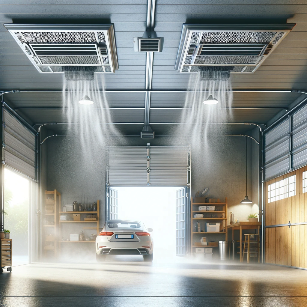 garage humide avec une ventilation efficace